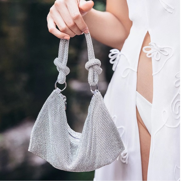 cult gaia hera nano rhinestone shoulder bag clear color - Picture 9 of 11